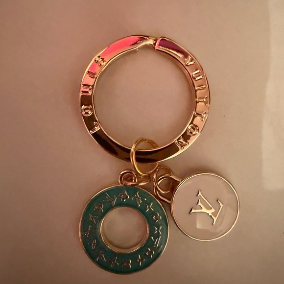 Louis Vuitton Accessories - New Louis Vuitton Gold and Teal Key Holder